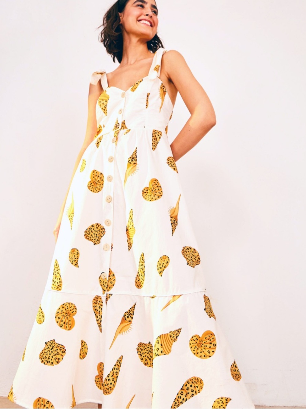 Farm Rio Leopard Shell Midi Dress